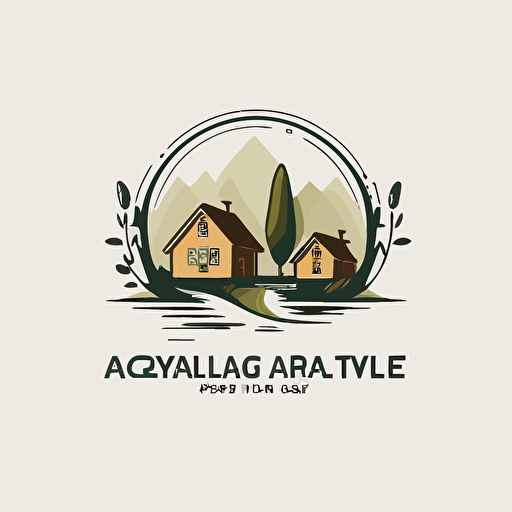 logo for an association of active young people in a minimalist village on a white background vector