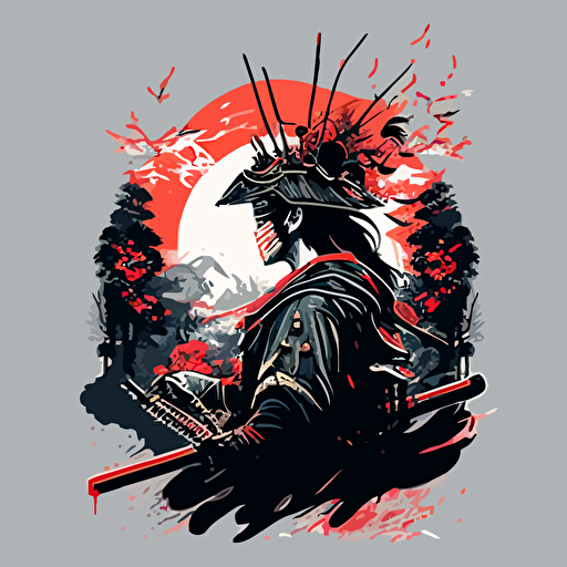 Shinto Samurai spirit vector image