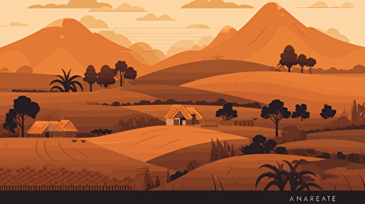 african agriculture landscape. minimal vector design.