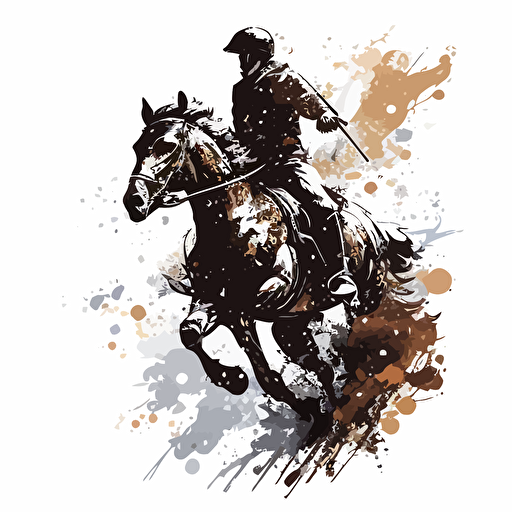 horse riding vector