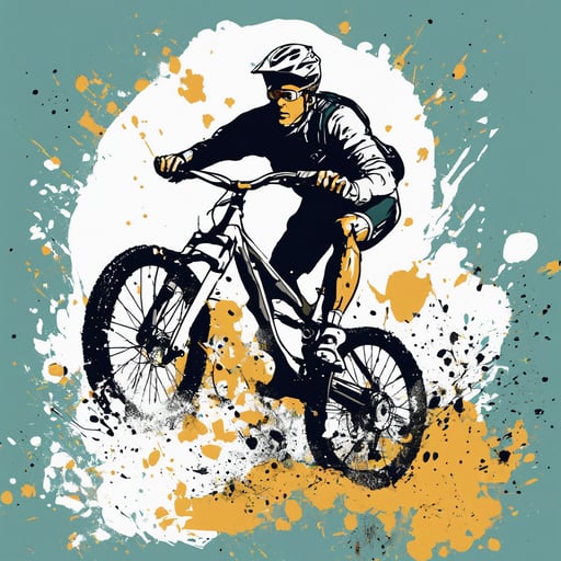 a person riding a mountain bike