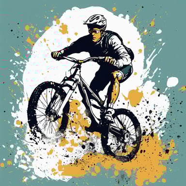 a person riding a mountain bike