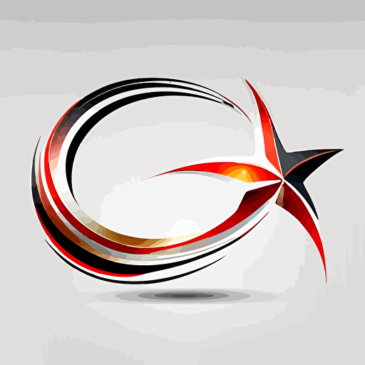 Letter C Swoosh Star Logo Template Illustration Design. Vector EPS 10.