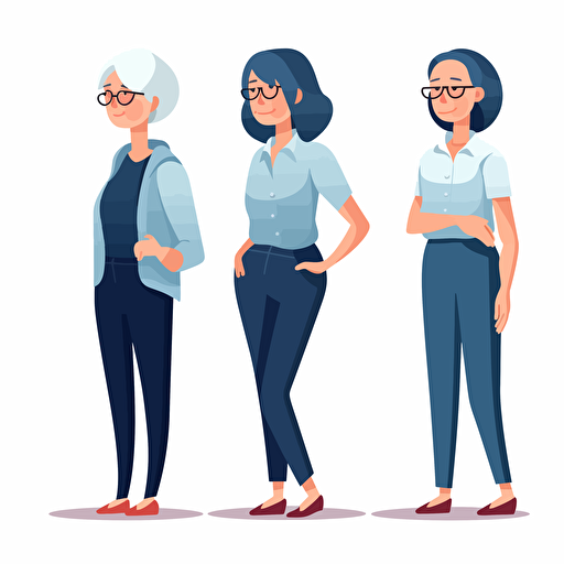 2d vector animation women in menopause