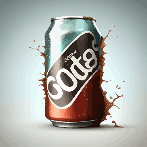 Vector logo, soda can