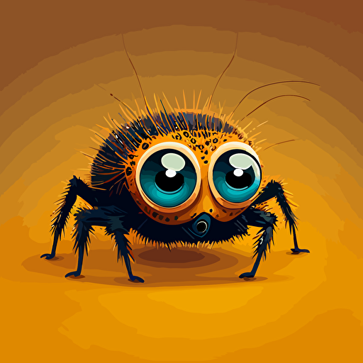 a disney-style cute spider, vector art style