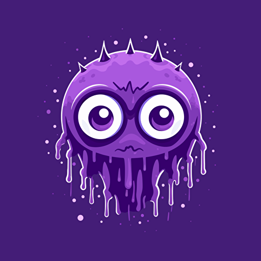 a vector art beholder, purple color palette, flat icon