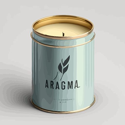 vector logo, Candle in a can, modern, simple, CHIC