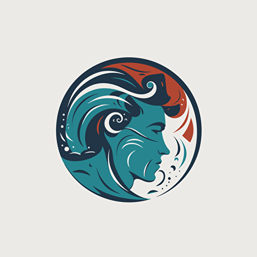 logo, vector arts, minimalist, clean SVG, caught in a maelstrom of emotions and struggling to make a rational decision