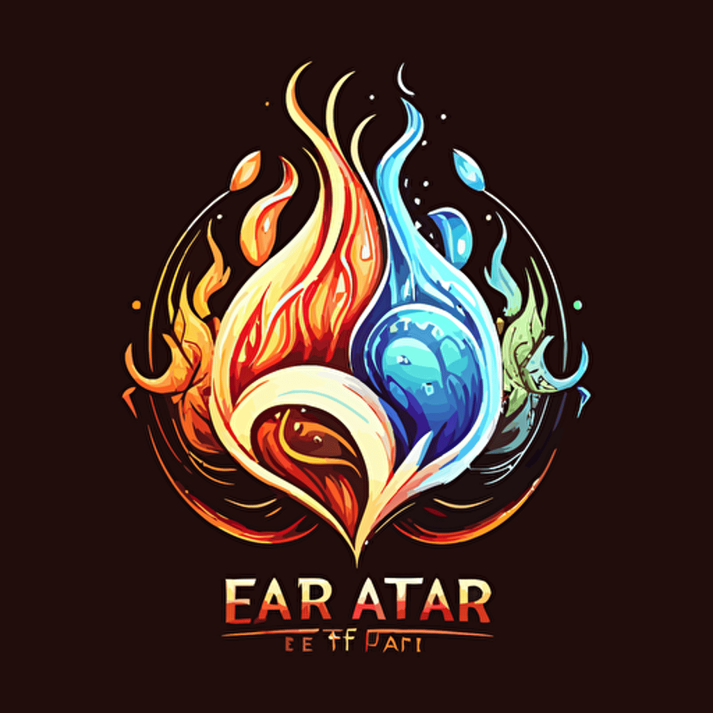 vector logo of fire earth air water