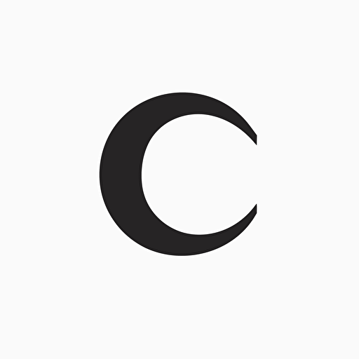 letter C logo vector style white background minimal design