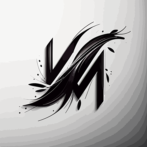 Design, logo, minimalist, vector, Letter M with swooshes style, 2D, clean simple, Jack Davis