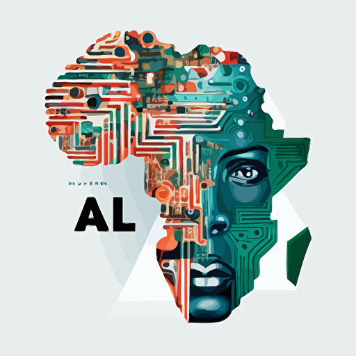 An adobe illustrator vector file format, concept to represent artificial intelligence policy in Nigeria