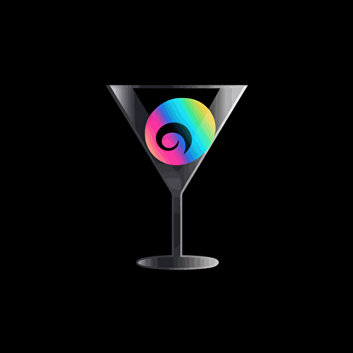martini glass, logo, elegant, modern, vector