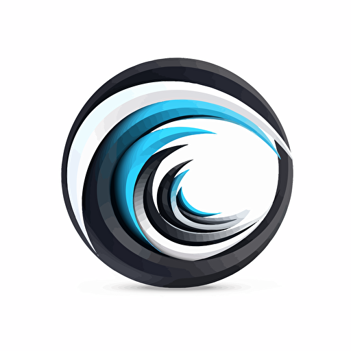 High detail logo for a consulting business. Image reflects the idea of facilitating. colors blue and white and black. white background. Round. No text. Vector. abstract