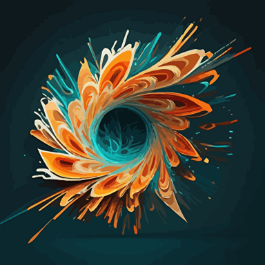 laser beam, spark, swirl of orange and turquoise, white background, insanely detailed Vector illustration, style by Illumination, epic composition, pastel, vibrant colors, intricately-detailed, delicate, beautiful, stunning, breathtaking, intricate detail, insanely high detail, volumetric lighting, best image quality