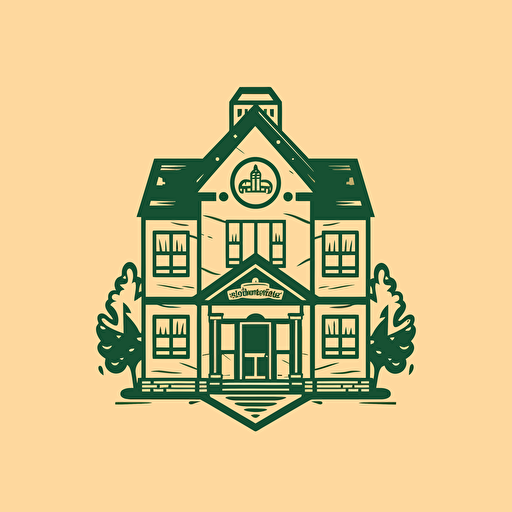 simple logo for doctor with real estate, retro, vector flat, PNG, SVG, flat shading, solid background, mascot, logo, vector illustration, masterwork, 2D, simple, illustrator