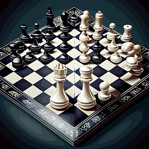 2d vector illustration of a chess board
