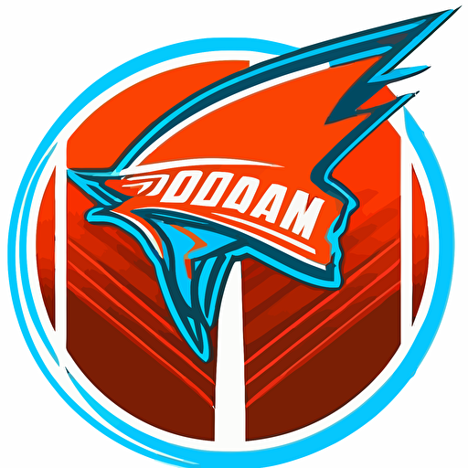 simple, sports logo style, vector, First Down and Goal,