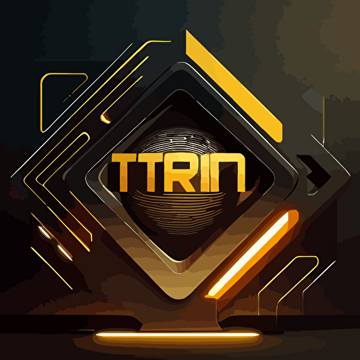 techno modern design tv show logo vectorial minimaliste named fr