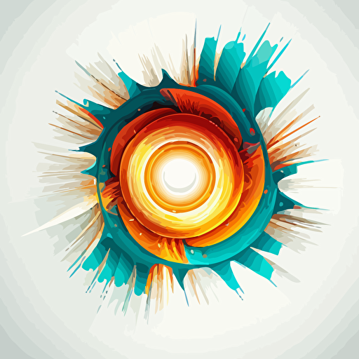 laser beam, spark, swirl of orange and turquoise, white background, insanely detailed Vector illustration, style by Illumination, epic composition, pastel, vibrant colors, intricately-detailed, delicate, beautiful, stunning, breathtaking, intricate detail, insanely high detail, volumetric lighting, best image quality