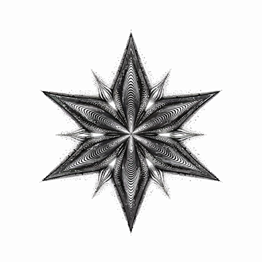 vector continious line star