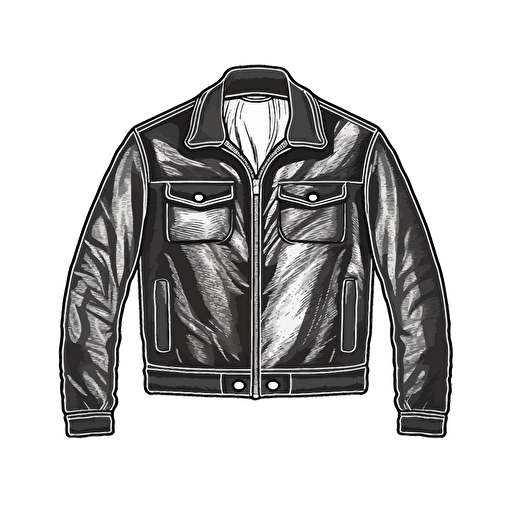 A logo for online store of Mens leather jacket, white background, vector