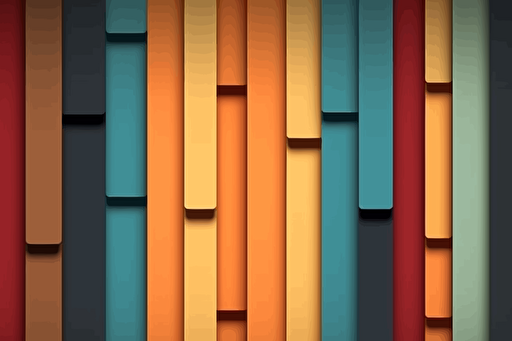 a modern vector flat design with colored corrugated paper. add depth and give textures.