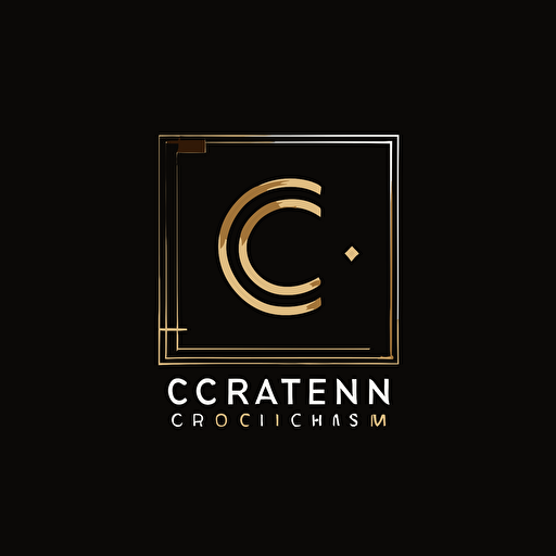 Logo design of C in vector for construction, , real estate, property. Minimal awesome trendy professional logo design template on black background.