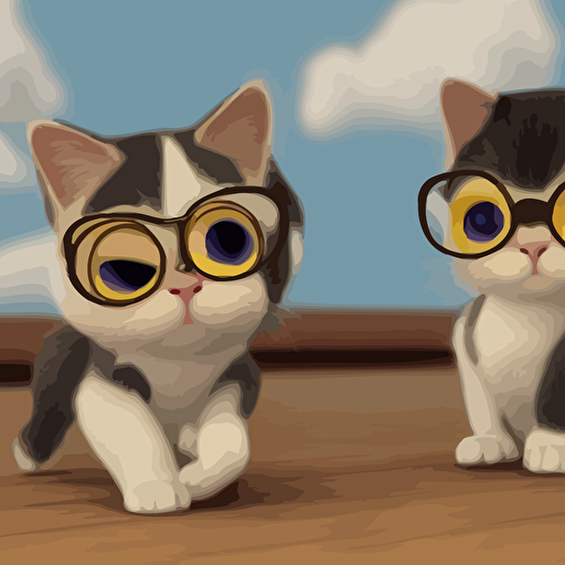 cute cats glasses max kostenko bobby chiu disney pixar mpc framestore character design animation video game character cute adorable uplight lineup characters big disney eyes symmetrical eyes cuteness 3d render octane rendered highly detailed cinematic lightning rendered maya houdini highly detailed unreal engine trending artstation octane render 4k 8k hd oil canvas elena zhurikhina goro fujita charlie bowater