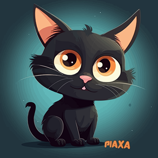 a cute cat pixar style, vector