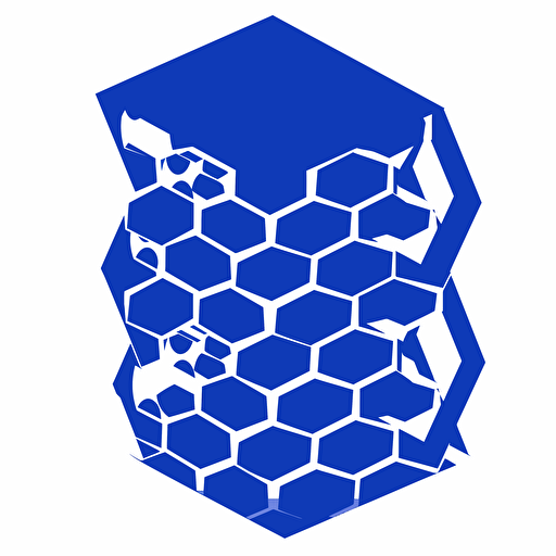 hive, vectorial, icon, white background, klein blue