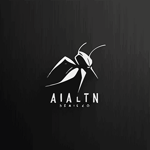 simple brand logo, letter ANT, logo, vector logo, vector design, logo design, design ideas, black and white, classic cool design, company