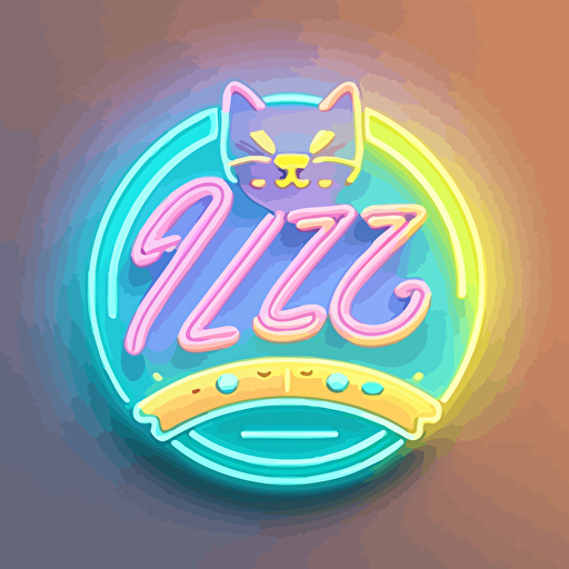 simple, vector art, vector, vector logo, 2d, Katz' Co, Pastel, Neon