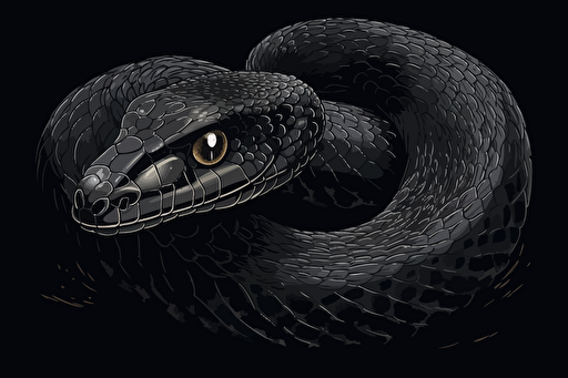 black snake, vector