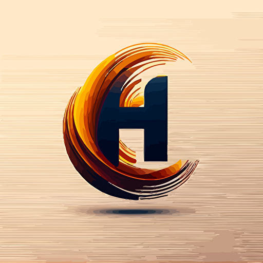 Initial Letter h Sound Weaves Logo Design Concept, vector, 2d style, minimal,
