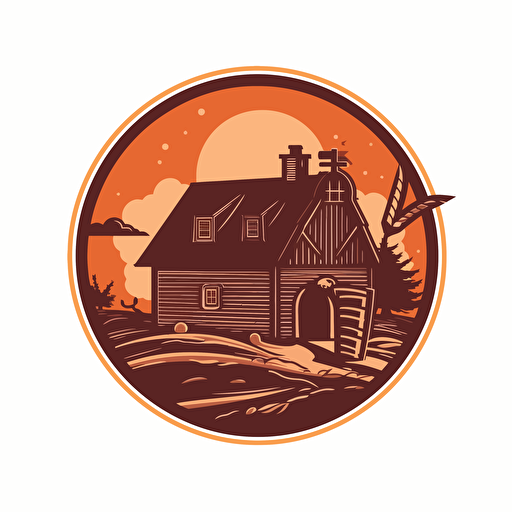 2 color logo vector of a barn and a beer stein