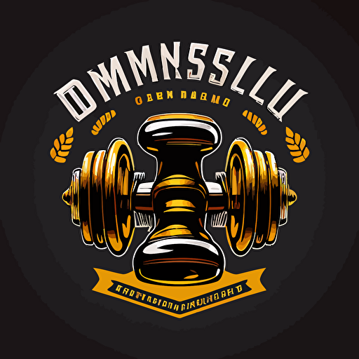 Dumbell gym logo, Vector logo