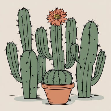 a cactus with a flower