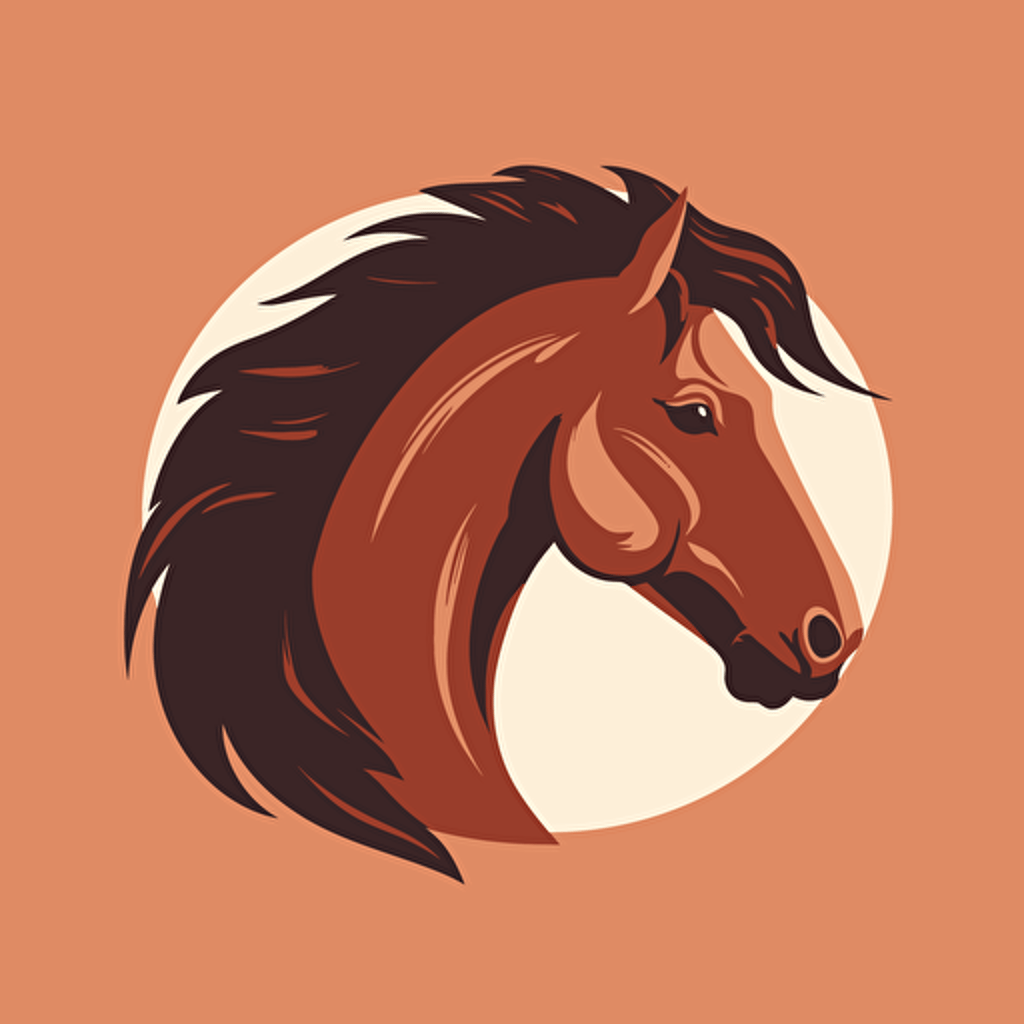 vector flat horse logo