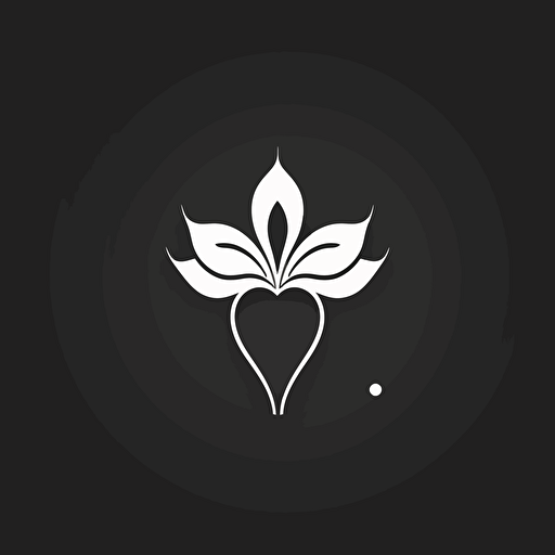 Minimalist modern logo, flower vector