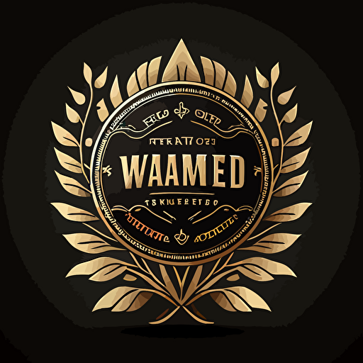 award badge logo, vector simple