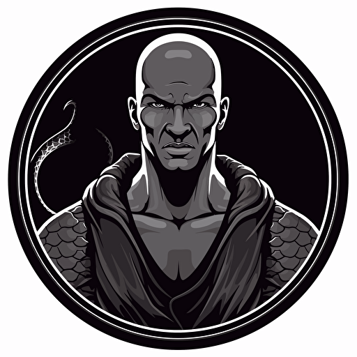 vector illustraton of black mamba, logo