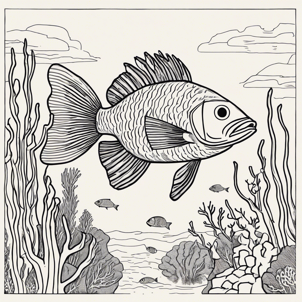 A fish swimming through a coral reef.