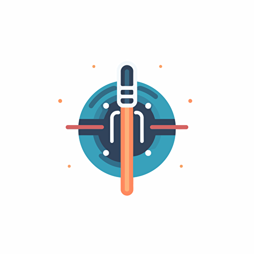 vector image of simple star wars logo, lightsaber, minimal, simple