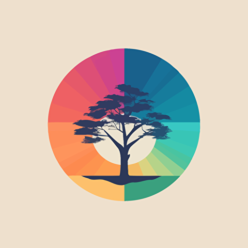 a minimalist logo for environmental data visualization agency, vector, colorful