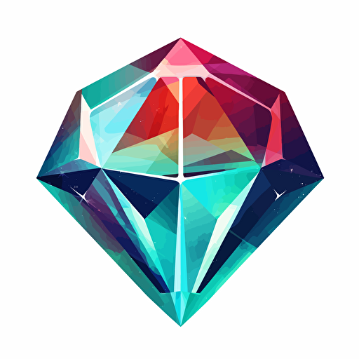 logo that looks like the facets of a gem top down, vector