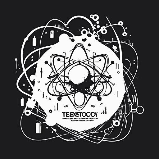 logo vector, background white, computer, technology, blueprint, nerd, geek, scientist, atom
