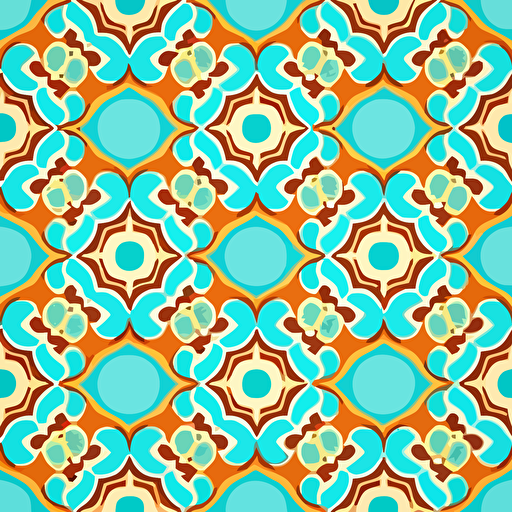 Illustrations, 2D flat vector, wallpaper, [artificial intellingence creating video], flat color vector, seamless repeating pattern, detailed, symmetrical tiled patterns, repeating texture, repetitive and consistent