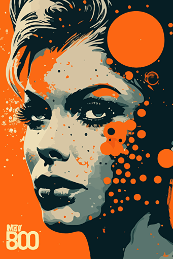 1960s vector art style with Ben day dots